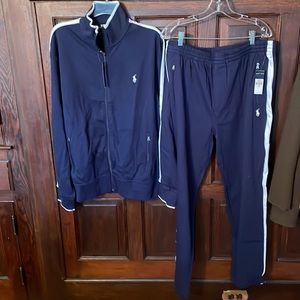 Polo Ralph Lauren XL track suit navy with white trim